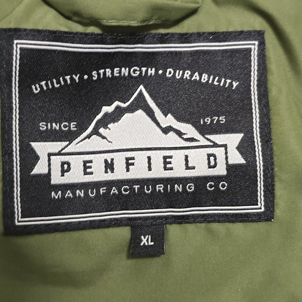 Penfield Quilted Puffer Vest Men XL Packable Reflective Green Full Zip Insulated - Picture 14 of 16